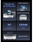 Orico зарядна станция за мобилни устройства Charger Station 220V - 10 x USB 120W white - DUK-10P-EU-WH
