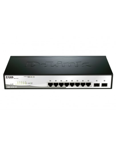 D-Link 10-Port Gigabit Smart Switch with 2 SFP por