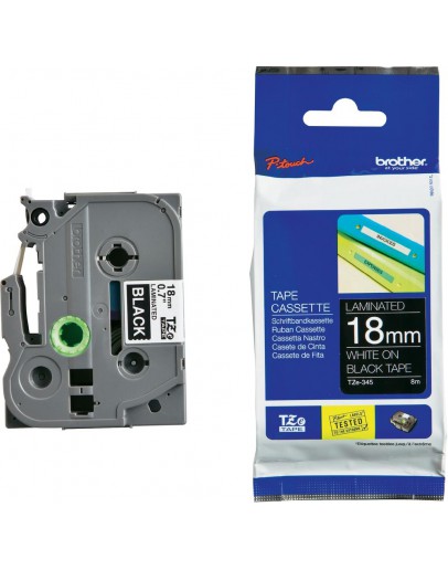 Brother TZe-345 Tape White on Black