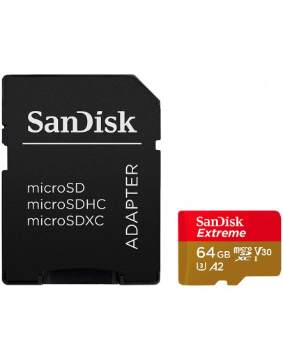 SANDISK Extreme microSDXC 64GB + SD Adapter + 1