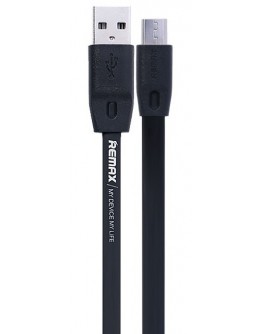 Кабел за данни micro USB Flat, Remax, 2м, Черен - 14350