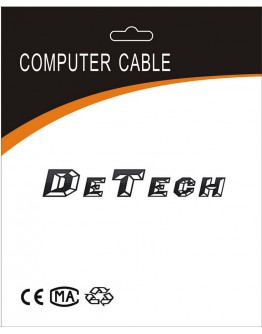 Кабел DeTech LAN - LAN, CAT 5 24AWG, 10m -18030