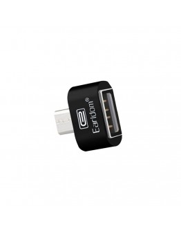 Преходник, Earldom, OT03, USB F към Micro USB, OTG, Черен - 14868