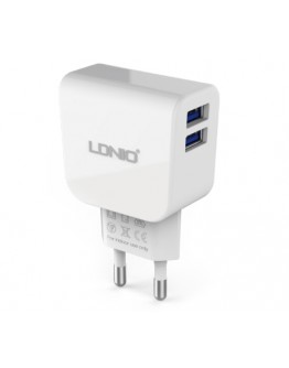 Мрежово зарядно устройство LDNIO DL-АC56  DC100 240V 5V/2,1A Универсално, 2 x USB - 14286