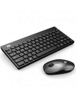 Комплект мишка и клавиатура No brand IK6620, Безжични, Черен - 6117