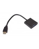 VCom Адаптер Adapter HDMI M to VGA F - CG591-B-0.15m