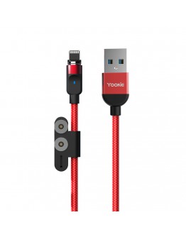 Магнитен кабел за данни Yookie CB4, 3 в 1, Micro USB, Lightning, Type-C, 1.0m, Различни цветове - 40152