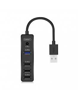 USB хъб Earldom ET-HUB07, USB 3.0, 4 Порта, Черен - 40172