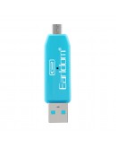 Преходник Earldom ET-OT05, USB F към Micro USB, Четец за карти, OTG, Различни цветове - 40170