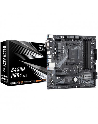 ASROCK Main Board Desktop B450M PRO4 (AM4,