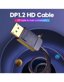 Vention Кабел Cable - Display Port v1.2 DP M / M Black 4K 5M - HACBJ