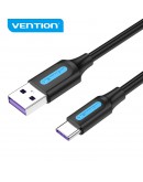 Vention Кабел USB 3.1 Type-C / USB 2.0 AM - 0.5M Black 5A Fast Charge - CORBD