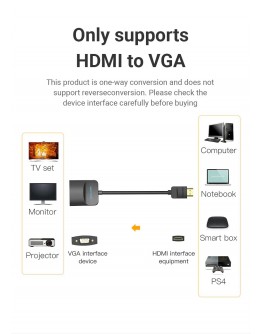Vention адаптер Adapter HDMI M to VGA F - 42154