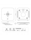 Смарт алармена система No brand PST-10GDT, 5в1, GSM, Wi-Fi, Tuya Smart, Бял - 91013