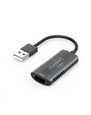 Външна Capture карта Earldom ET-W17,USB, HDMI, Full HD, Сив - 40233