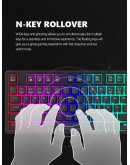 Marvo механична клавиатура Gaming Keyboard Mechanical KG948 - 108 keys, RGB, Macros, Blue switches