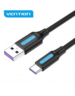 Vention Кабел USB 3.1 Type-C / USB 2.0 AM - 1M Black 5A Fast Charge - CORBF