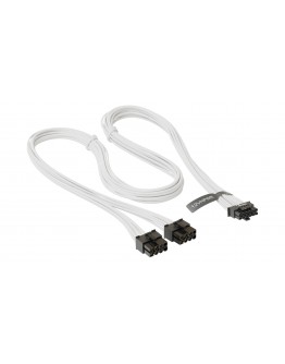Seasonic модулен кабел Modding Cable 600W White - PCIe 5.0 12VHPWR - SS-2X8P-12VHPWR-600