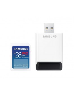 Samsung 128GB SD Card PRO Plus with USB Reader, Cl