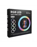 LED Ring осветление No brand M26, 26см, RGB, 20W, Черен - 40123