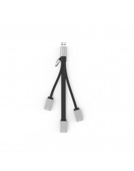USB хъб Earldom ET-HUB15A, 3 Порта, OTG, Черен - 12066