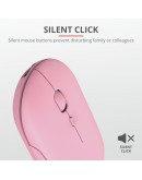 TRUST Puck Wireless & BT Rechargeable Mouse Pink