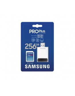 Samsung 256GB SD PRO Plus + USB Reader, Class10, R