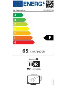 LG 50QNED80T3A, 50 4K QNED HDR Smart TV, 3840x2160