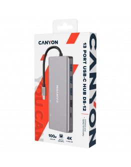 CANYON hub DS-12 13in1 4k USB-C Dark