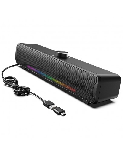 Тонколона Onikuma L16, 2x5W, Bluetooth, USB, RGB, Черен - 22218