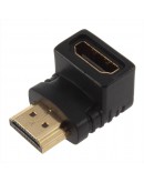 Преходник No brand, HDMI F - HDMI M, Ъглов, Черен - 17121