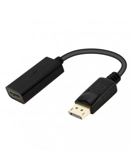 Преходник DeTech, DisplayPort - HDMI, Черен - 17858