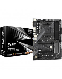 ASROCK Main Board Desktop B450 PRO4 (B450, AM4,