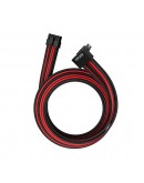 1stPlayer модулен кабел Custom Sleeved Modding Cable Black/Red - PCIe 5.0 12VHPWR M/M - FM2-B-BR