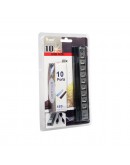 USB хъб No Brand, USB 2.0, 10 Порта, Различни цветове - 12061