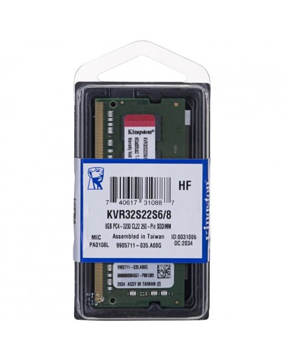 Kingston 8GB 3200MT/s DDR4 Non-ECC CL22 SODIMM