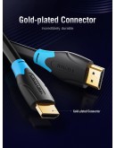 Vention Кабел HDMI v2.0 M / M 4K/60Hz Gold - 1M Black - AACBF