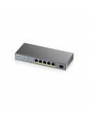 ZyXEL GS1350-6HP, 6 Port managed CCTV PoE switch, 