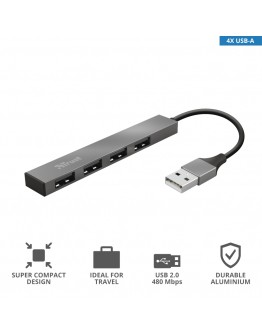 TRUST Halyx 4-Port Mini USB Hub