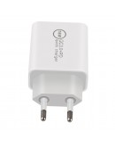 Makki бързо зарядно Fast Charger Wall - QC3.0 + Power Distribution Type-C 18W White - MAKKI-PQ18W-WH