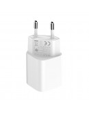 Мрежово зарядно устройство LDNIO A2318C, 20W, 1 x Type-C F, 1 x USB F, PD, QC, С PD Type-C кабел, Бял - 40292