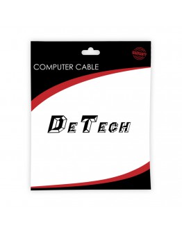 DC Удължител DeTech, 5.5x2.1 M/F, 3.0m, Черен - 18372