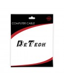 DC Удължител DeTech, 5.5x2.1 M/F, 2.0m, Черен - 18371