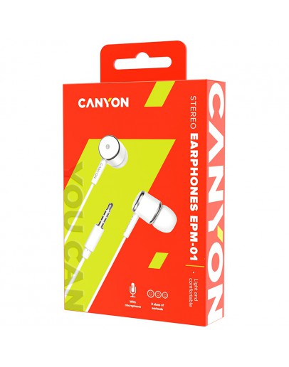 CANYON Stereo earphones with microphone,