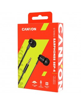 CANYON headphones SEP-4 Mic Flat 1.2m