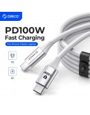 Orico кабел Cable USB C-to-C PD 100W Charging 1.0m Black - CDX-100CC-BK