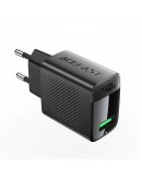 Acefast Универсално зарядно за стена Charger Wall GaN Quick Charge 18W - A90 - USB-A x 1, Black