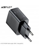 Acefast Универсално зарядно за стена Charger Wall GaN PD30W - A102 - USB-C x 1, Black