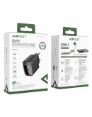 Acefast Универсално зарядно за стена Charger Wall GaN PD25W - A104 - USB-C x 1, Black