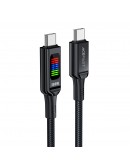 Acefast Кабел USB-C to USB-C Cable 100W 1.2m with LED display - C7-03 - Black